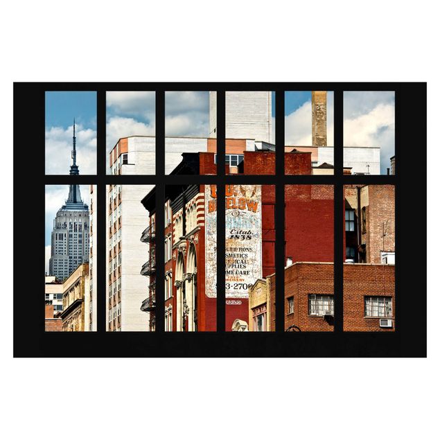 Fotobehang Window View Of New York Building