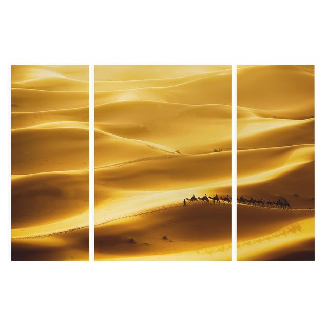 Canvas schilderijen - 3-delig Golden Dunes