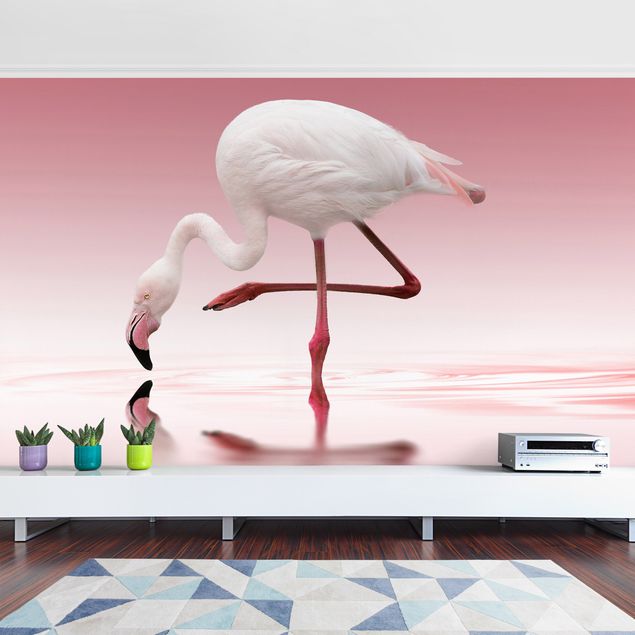 Fotobehang Flamingo Dance
