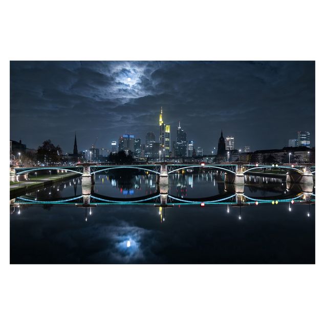 Fotobehang Frankfurt At Full Moon