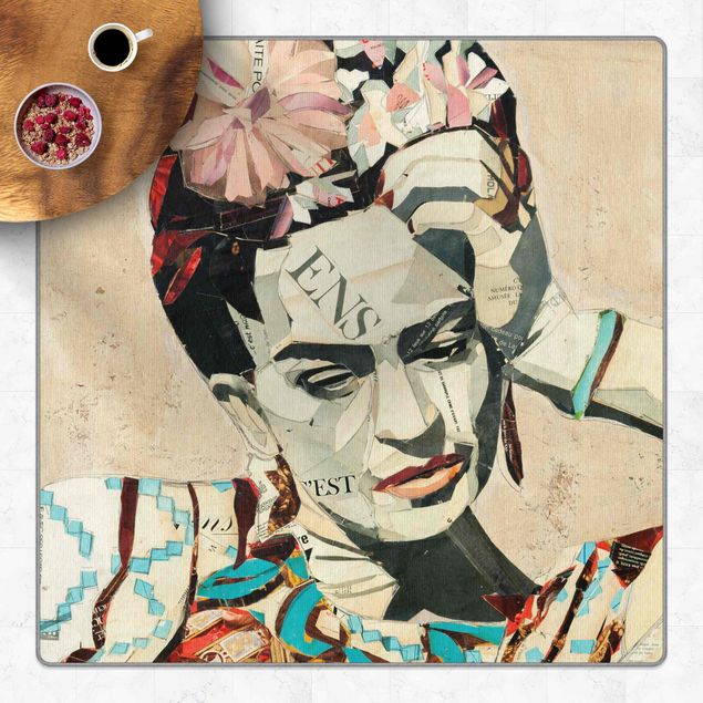 beige kleed Frida Kahlo - Collage No.1