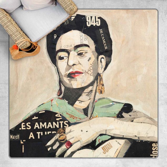 Vloerkleden beige Frida Kahlo - Collage No.4