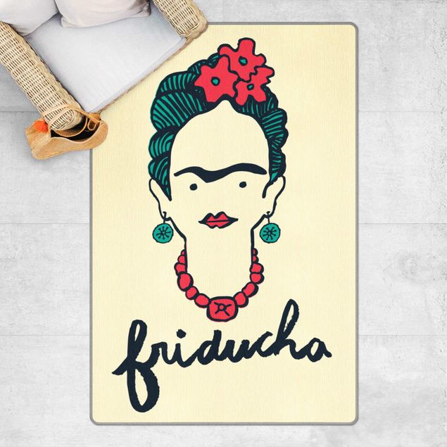 Vloerkleden beige Frida Kahlo - Friducha