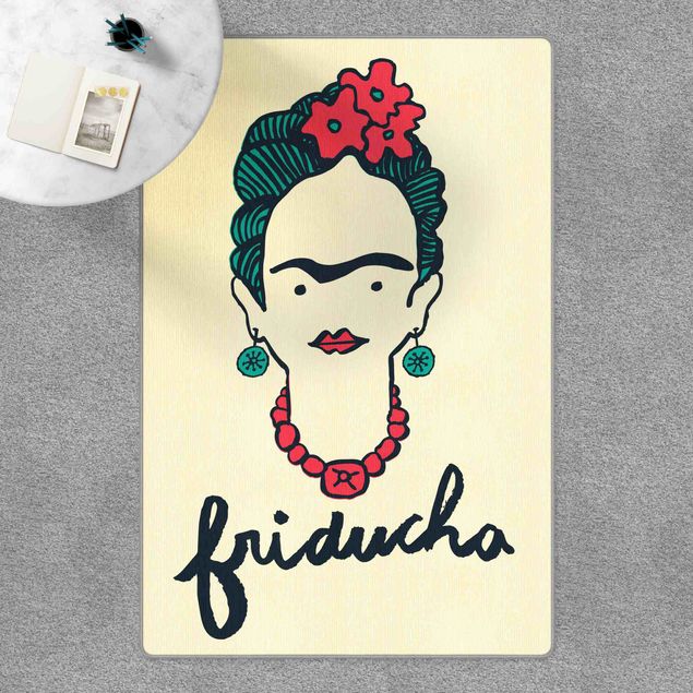 Vloerkleed crème Frida Kahlo - Friducha