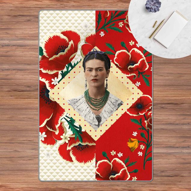 wasbare tapijten Frida Kahlo - Poppies