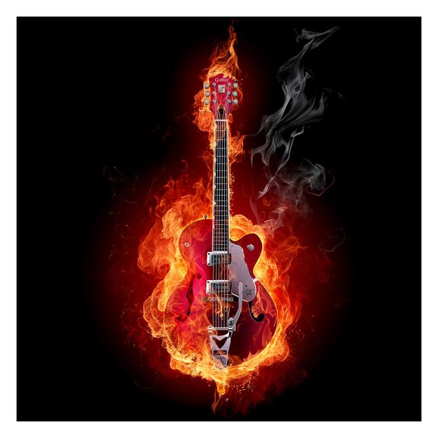 Fotobehang Guitar In Flames