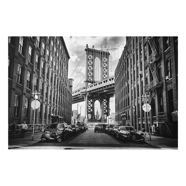 Glasschilderijen Manhattan Bridge In America