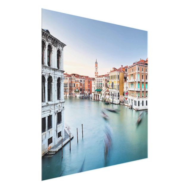 Glasschilderijen Grand Canal View From The Rialto Bridge Venice