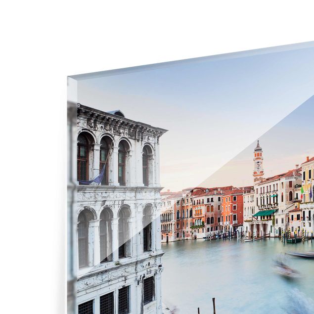 Glasschilderijen Grand Canal View From The Rialto Bridge Venice