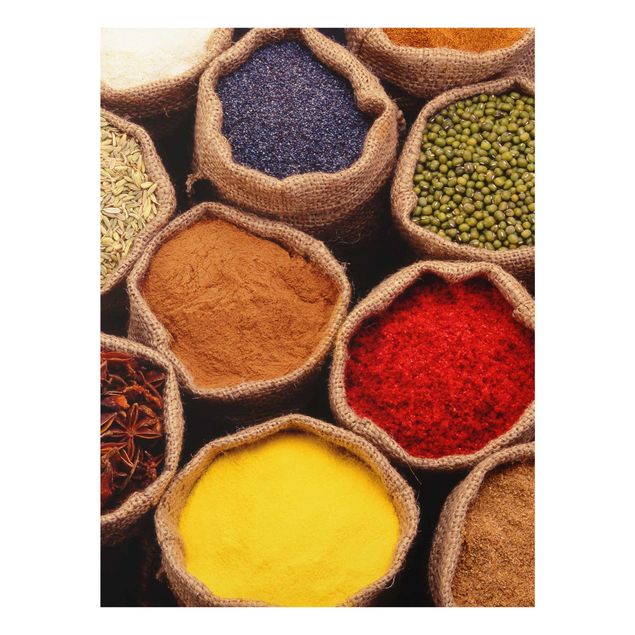 Glasschilderijen Colourful Spices