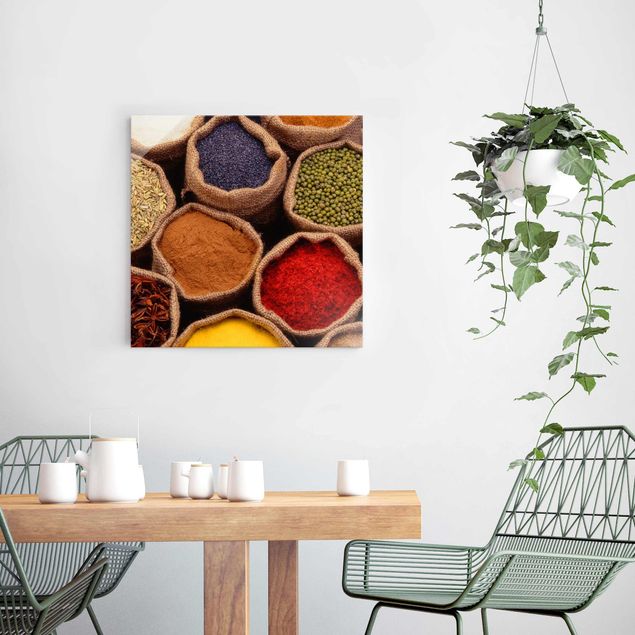Glasschilderijen Colourful Spices
