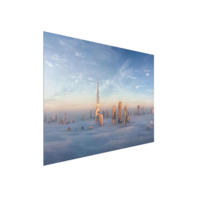 Glasschilderijen Dubai Above The Clouds