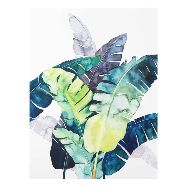 Glasschilderijen Exotic Foliage - Banana