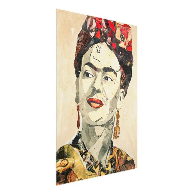 Glas Magnetboard Frida Kahlo - Collage No.2