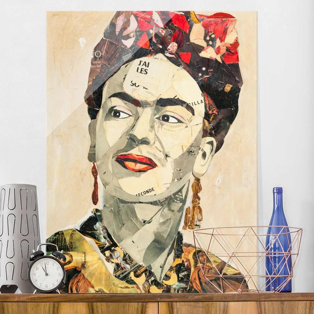 Glasschilderijen Frida Kahlo - Collage No.2