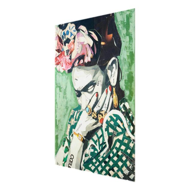 Glasschilderijen Frida Kahlo - Collage No.3