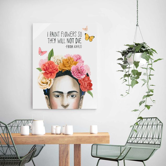 Glasschilderijen Frida's Thoughts - Flowers