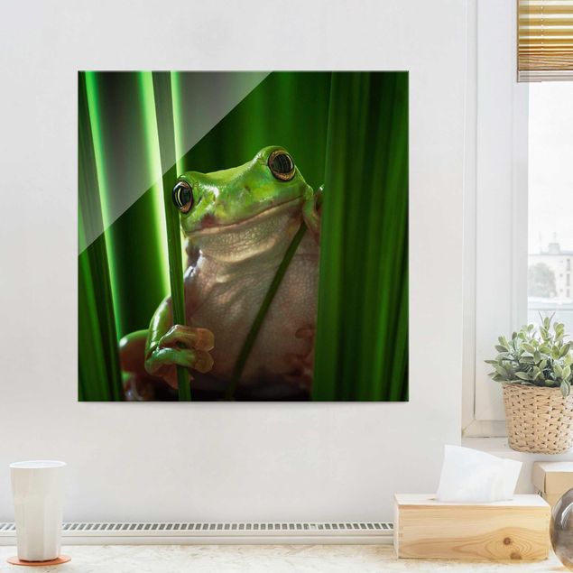 Glas Magnettafel Merry Frog