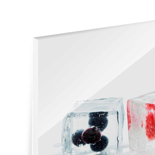 Glasschilderijen Friut In Ice Cubes