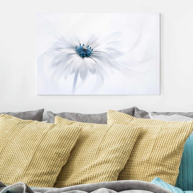 Glas Magnetboard Daisy In Blue