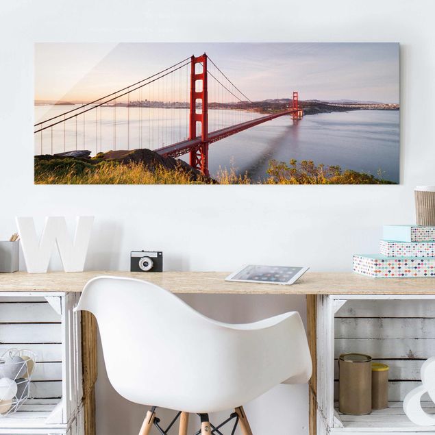 Glas Magnetboard Golden Gate Bridge In San Francisco