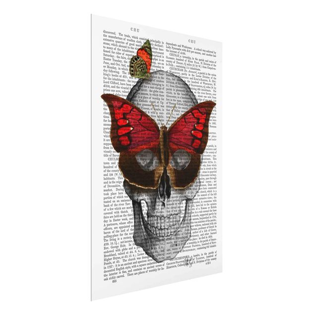 Glasschilderijen Scary Reading - Butterfly Mask
