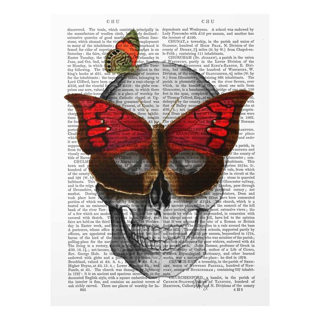 Glasschilderijen Scary Reading - Butterfly Mask