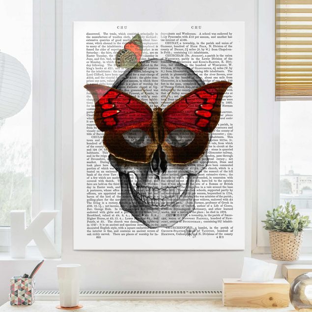 Magnettafel Glas Scary Reading - Butterfly Mask