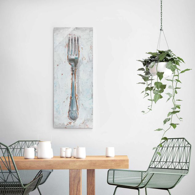 Glasschilderijen Impressionistic Cutlery - Fork