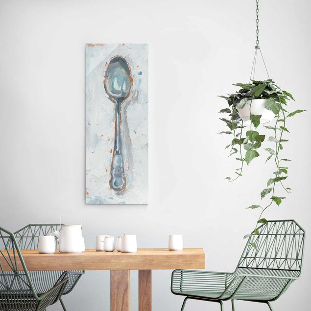 Glasschilderijen Impressionistic Cutlery - Spoon