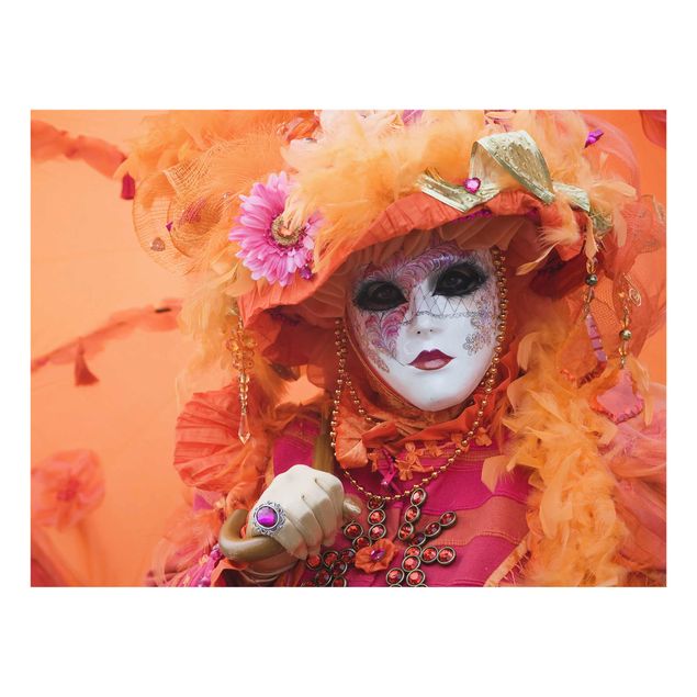 Glasschilderijen Carnival in Orange