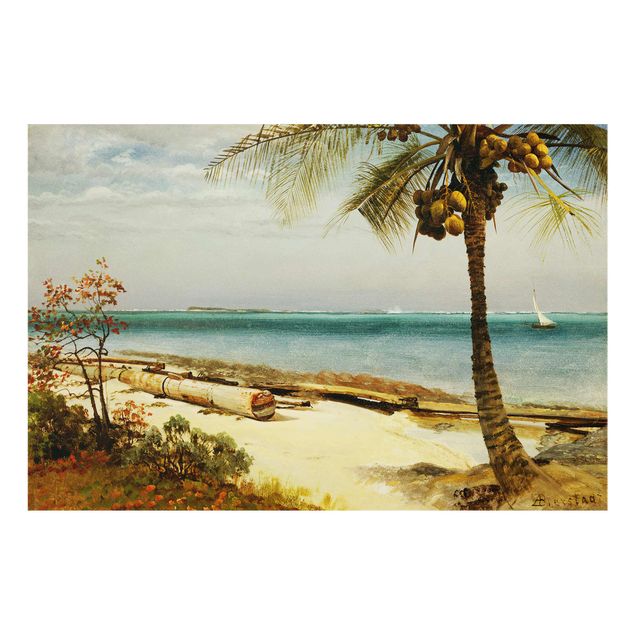 Glasschilderijen Albert Bierstadt - Tropical Coast