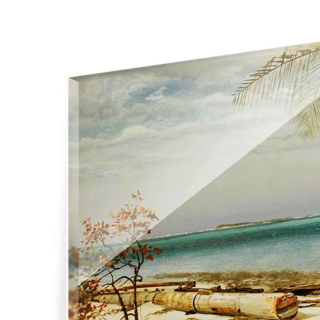 Glasschilderijen Albert Bierstadt - Tropical Coast
