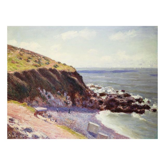 Glasschilderijen Alfred Sisley - Lady'S Cove - Langland Bay - In The Morning