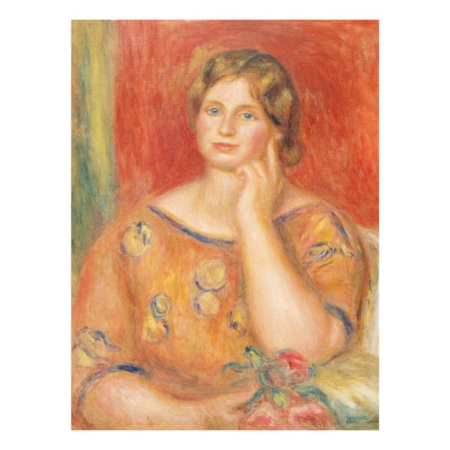 Glasschilderijen Auguste Renoir - Mrs. Osthaus