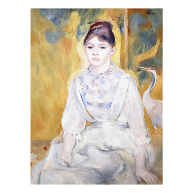 Glasschilderijen Auguste Renoir - Young Girl with an Orange