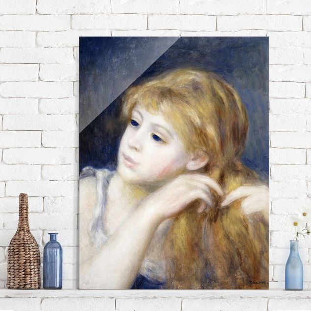 Magnettafel Glas Auguste Renoir - Head of a Young Woman