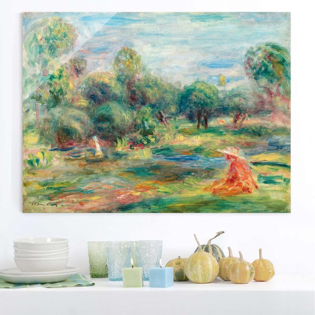 Glas Magnetboard Auguste Renoir - Landscape At Cagnes