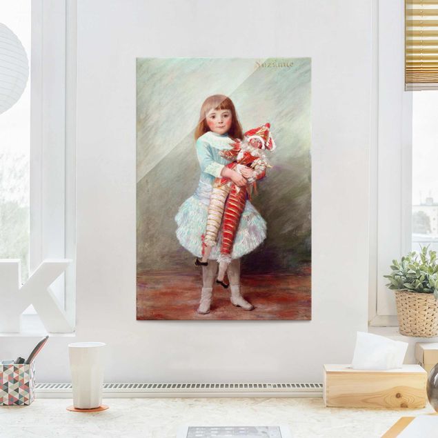 Magnettafel Glas Auguste Renoir - Suzanne with Harlequin Puppet