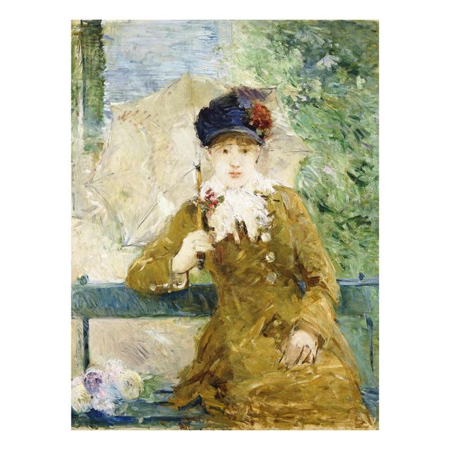 Glasschilderijen Berthe Morisot - Lady with Parasol