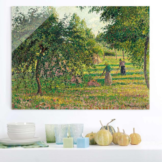 Magnettafel Glas Camille Pissarro - Apple Trees And Tedders, Eragny