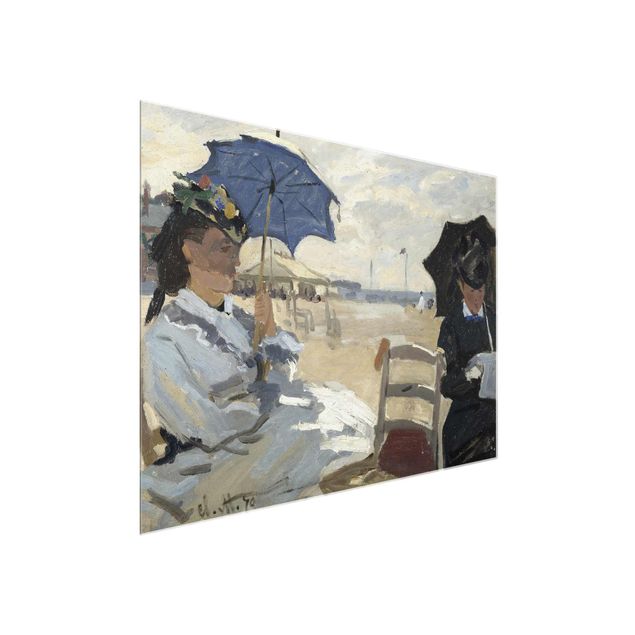 Glasschilderijen Claude Monet - At The Beach Of Trouville
