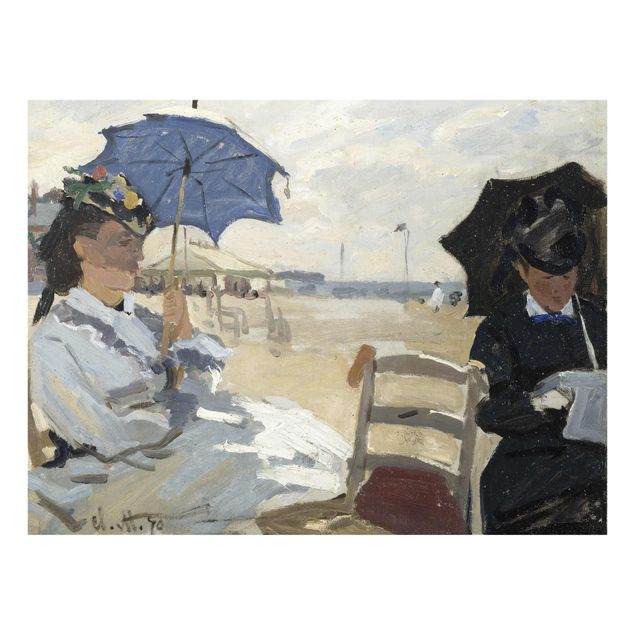 Glasschilderijen Claude Monet - At The Beach Of Trouville