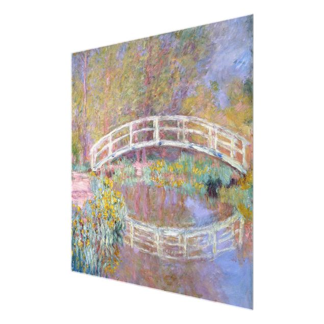Glasschilderijen Claude Monet - Bridge Monet's Garden