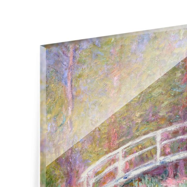 Glasschilderijen Claude Monet - Bridge Monet's Garden