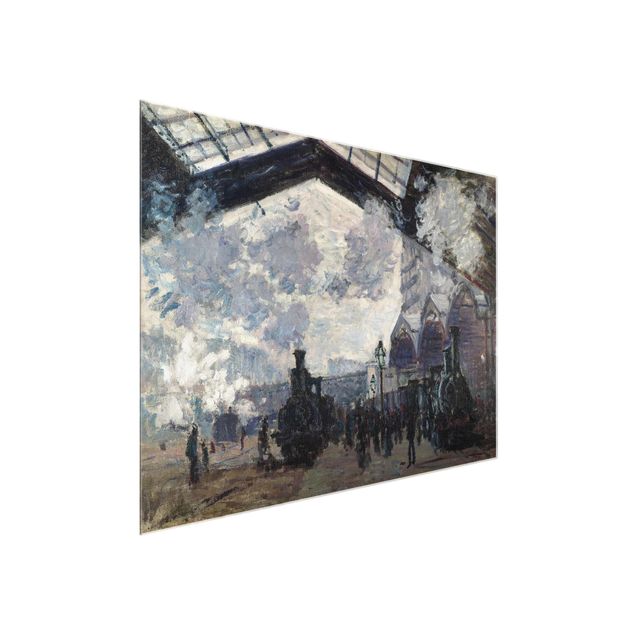 Glasschilderijen Claude Monet - Gare Saint Lazare