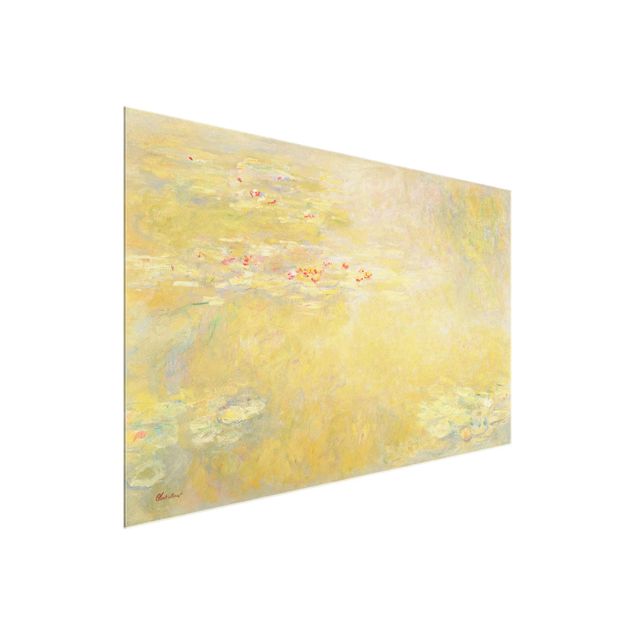 Glasschilderijen Claude Monet - The Water Lily Pond