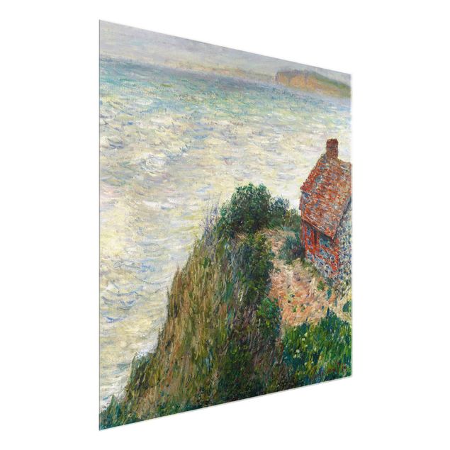 Glasschilderijen Claude Monet - Fisherman's house at Petit Ailly