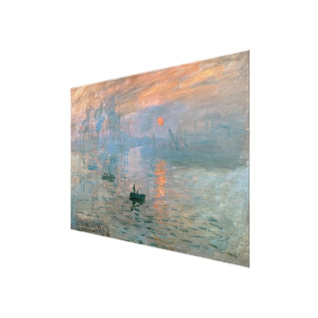 Glasschilderijen Claude Monet - Impression (Sunrise)