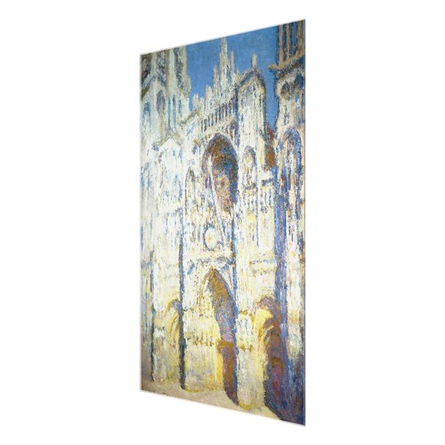 Glasschilderijen Claude Monet - Portal of the Cathedral of Rouen